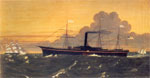 Contemporary artist's drawing of the S.S. Central America 