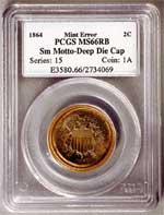 1864 Two Cent Mint Error