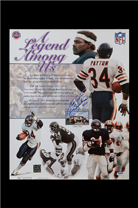 The Walter Payton autographed poster that will be given away by PSA at
the National Sports Collectors Convention on July 30, 2015.
