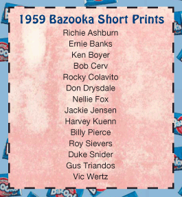 1959 Bazooka Short Prints