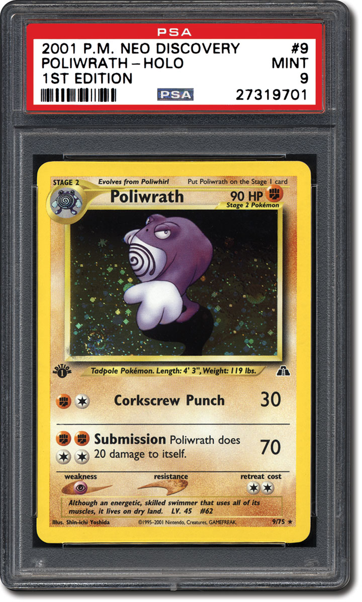 Pokemon Neo Discovery Poliwrath 9/75 Holo Rare PSA 9