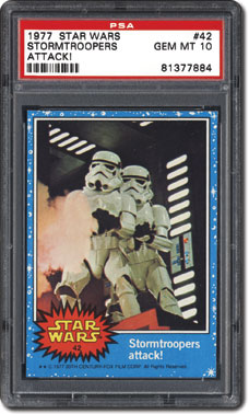 star wars cards 1977 blue