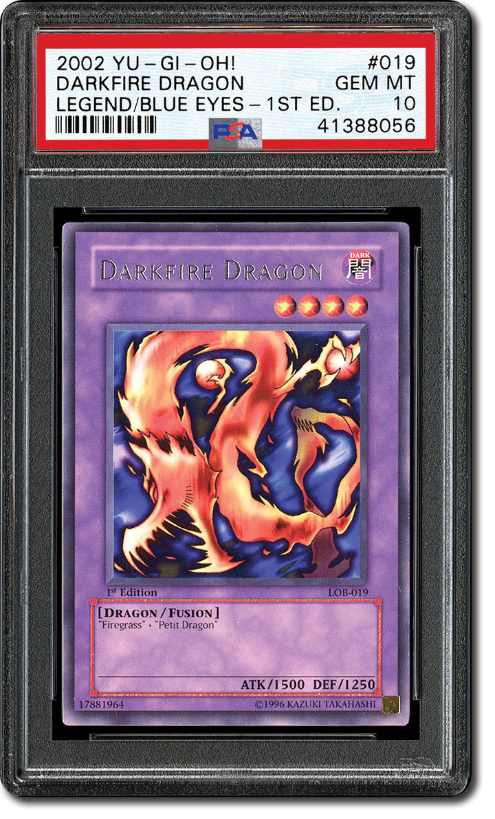 Yu Gi Oh Korean Card Darkfire Dragon Rare LOB Mint 