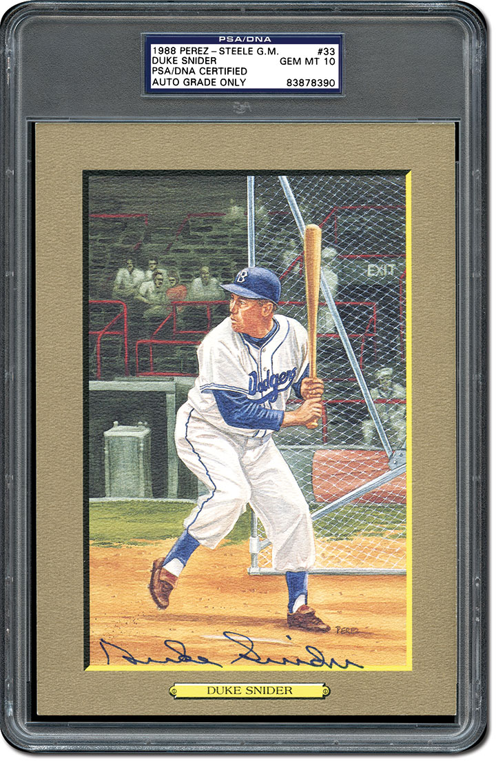 TED WILLIAMS  PSA/DNA SLABBED AUTOGRAPHED LIMITED EDITION PEREZ STEELE CARD 