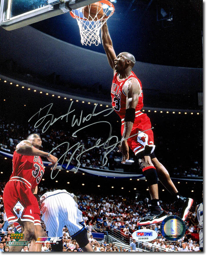 autographed michael jordan basketball card