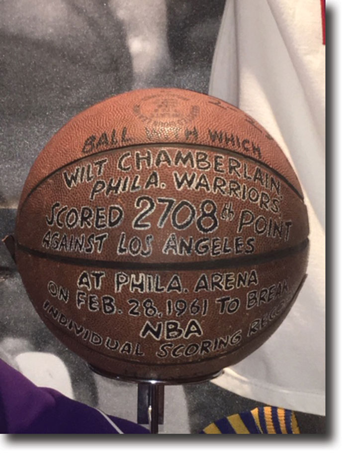 wilt chamberlain memorabilia