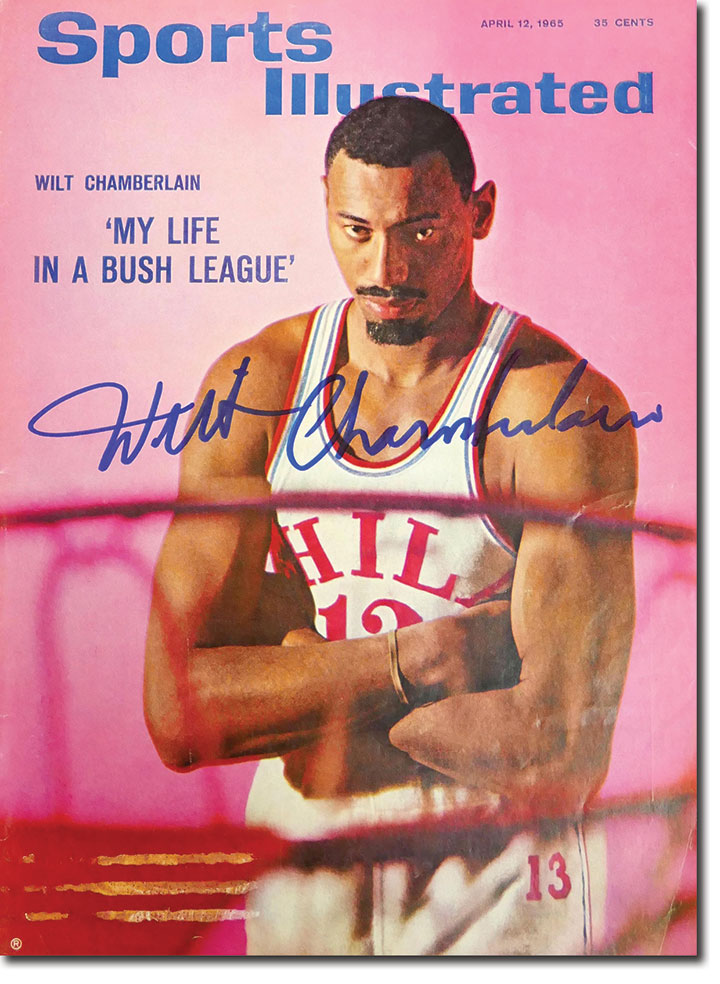 signed wilt chamberlain jersey